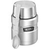 Thermos Stainless King 16 Ounce Food Jar with Folding Spoon, Matte Stainless - Thermos