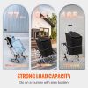 VEVOR Stair Climbing Cart 50L Foldable Shopping Cart w/ Waterproof Bag & Seat - Default