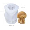 1pc Teddy Dog Ice Cube Mold; Mousse Cake Silicone Mold; Creative Cute Animal Shaped Epoxy Mold; DIY Tools - Tactic Dog