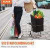 VEVOR Stair Climbing Cart 50L Foldable Shopping Cart w/ Waterproof Bag & Seat - Default